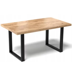 STÓŁ DO KUCHNI JADALNI SALONU SOLIDNY LOFT METALOWE NOGI 100x60CM DĄB ZŁOTY